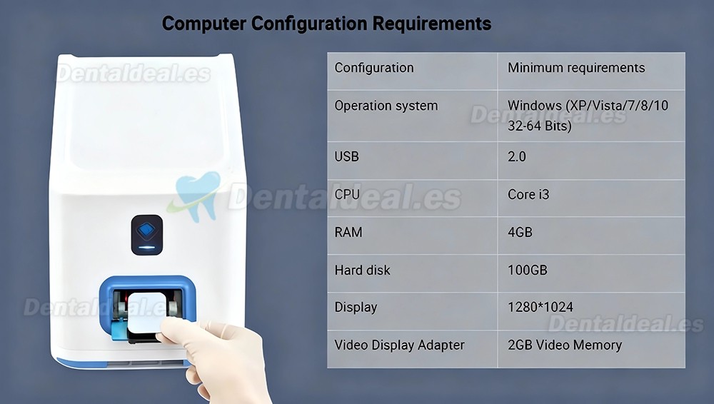 Runyes DS630 Esc&aacute;ner PSP Dental de Placas de Imagen Digital para Rayos X